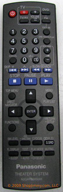 Panasonic N2QAYB000095 Remote Control