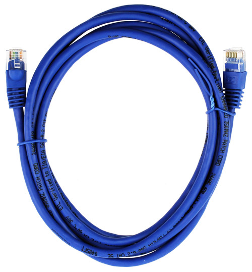 Quiktron 570-110-007 7ft Value Series Cat5E Booted Patch Cord - Blue