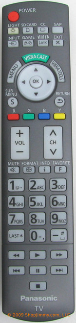 Panasonic N2QAYB000486 Remote Control