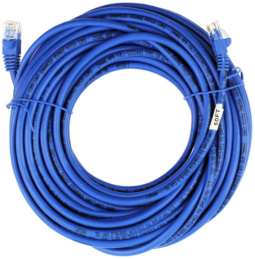 Quiktron 570-110-050 50ft Value Series Cat5E Booted Patch Cord - Blue