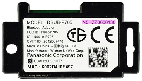 パナソニックBluetooth Panasonic N5HZZ0000130 (DBUB-P705) Bluetooth Module