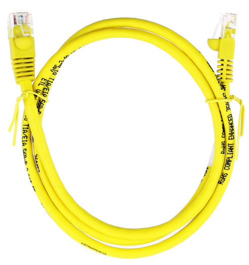 Quiktron 570-115-003 3ft Value Series Cat5E Booted Patch Cord - Yellow