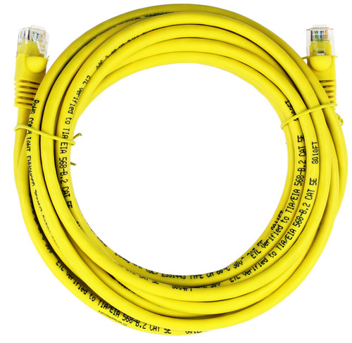 Quiktron 570-115-014 14ft Value Series Cat5E Booted Patch Cord - Yellow