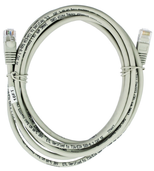 Quiktron 570-100-010 10ft Value Series Cat5E Booted Patch Cord - Gray