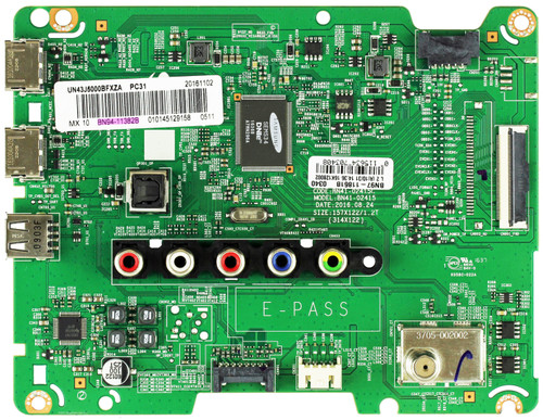 Samsung BN94-11382B Main Board for UN43J5000BFXZA (Version AA02)