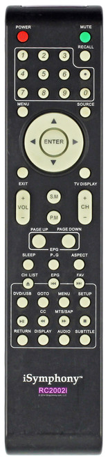 iSymphony RC2020i Remote Control