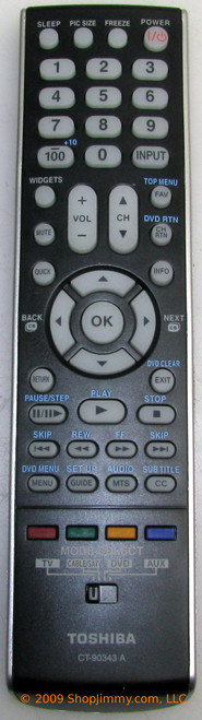 Toshiba 75018762 (CT-90343 A) Remote Control