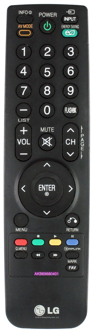 LG AKB69680401 Remote Control