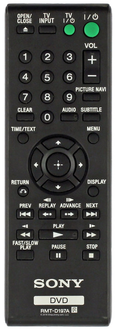 Sony 1-489-430-11(RMT-D197A) DVD Remote Control - Open Bag