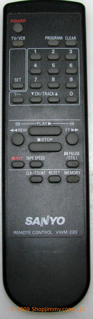 Sanyo 6450022326 (VWM-220) Remote Control