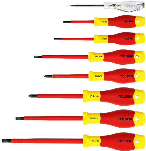 8 Piece Technician's Insulated Screwdriver Set (1kV)
