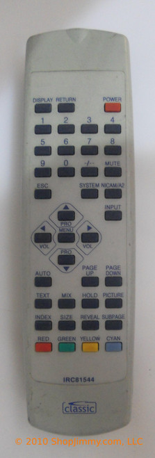 Classic IRC81544 Remote Control