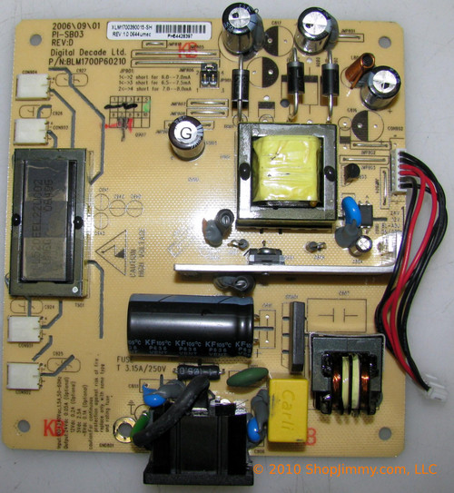 ViewSonic XLM1700390015-SH Power Supply / Backlight Inverter