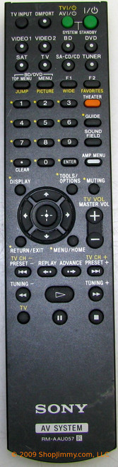 Sony 1-487-294-11 (RM-AAU057) Remote Control