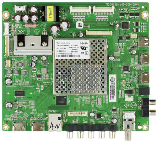 Vizio 756XECB02K044 Main Board for D500I-B1 (LTYWRTBQ Serial)
