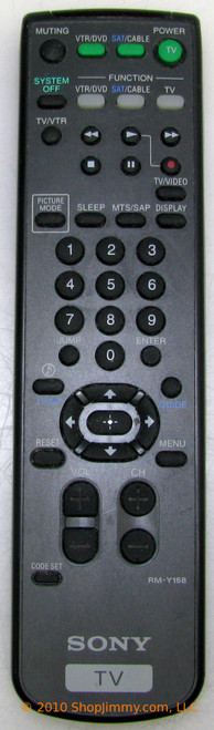 Sony 1-418-386-11 (RM-Y168) Remote Control