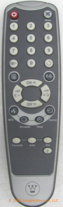 Westinghouse 290-200018-021 Remote Control