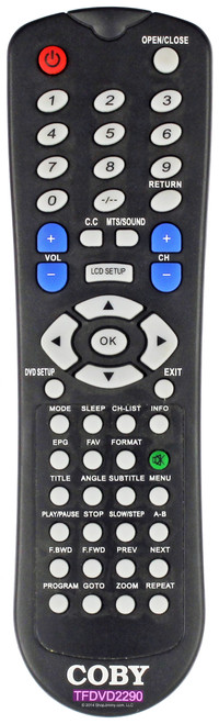 Coby TFDVD2290 Remote Control