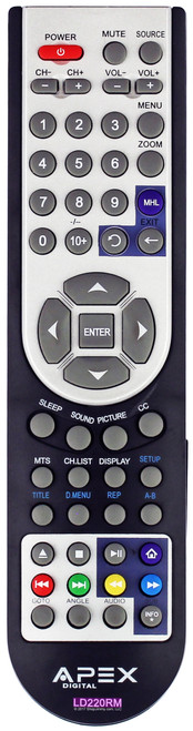 Apex LD220RM Remote Control - Version 2