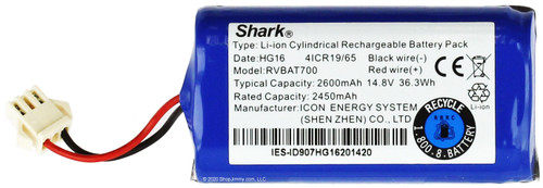 Shark Li-ION Replacement Battery (RVBAT700) for ION Robot Vacuums - Refurbished