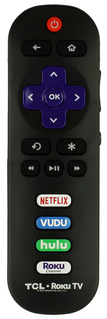 TCL 06-IRPT20-QRC280J Roku Remote Control w/ Netflix Vudu Hulu Roku -- Open Bag