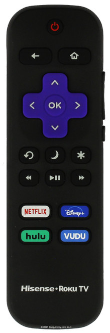 Hisense HU-RCRUS-22G Netflix Disney+ Hulu and Vudu Buttons Roku Remote Control -- New