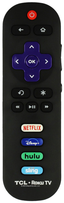 TCL 06-IRPT20-WRC280J Roku Remote Control w/ Netflix Disney+ Hulu Sling -- Open Bag