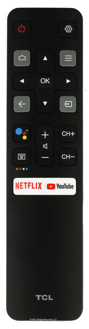 TCL 06-BTZNYY-SRC802V 50S434 55S434 65S434 Remote Control w/ Netflix Youtube--Open Bag