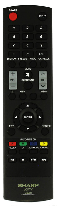 Sharp 9JY640147040000R (GJ221) Remote Control