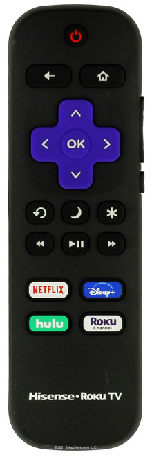 Hisense HU-RCRUS-21A 264778 Netflix Disney+ Hulu Roku Remote Control -- Open Bag