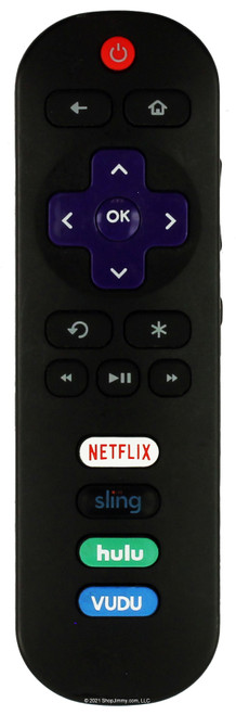 Replacement TCL RC280 Roku Remote Control w/ Netflix Sling Hulu Vudu -- Open Bag