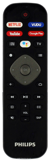 Philips URMT26RST004 Remote Control Netflix, Vudu, Youtube, Google Play-Open Bag
