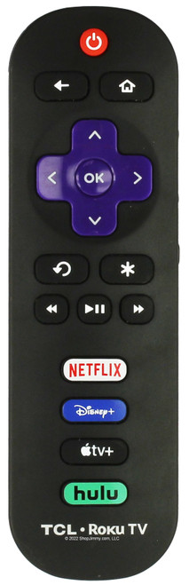 TCL 21001-000012 Roku Remote Control w/ Netflix Disney+ Apple TV Hulu -- OpenBag 55S435 65S435