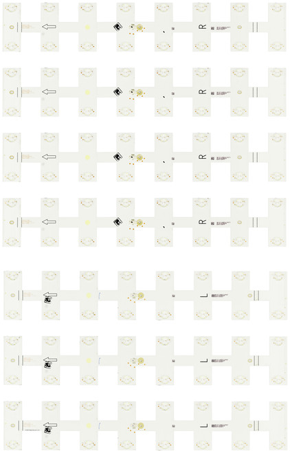 TCL 50HR330M16B0 LED Backlight Strips (7) 50S546