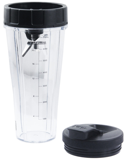 Replacement Nutri Ninja Blender Cups with lids 32,24 oz (LOT OF 2)