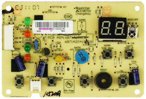 LG 6871A20418A Air Conditioner Display PCB Board