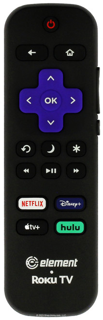 Element 3226001005 Roku TV Remote Control Netflix Disney Apple Hulu -- Open Bag