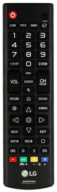 LG AKB75675322 Remote Control -- Used