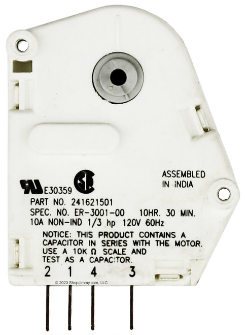 Electrolux Refrigerator 241621501 Defrost Timer