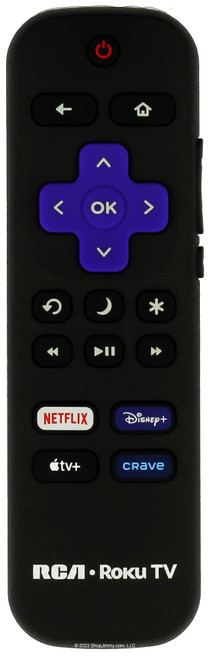RCA Roku 3226001268 Remote Control Netflix, Disney, Apple, Crave -- Open Bag