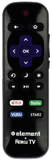 Element Netflix Hulu Vudu Starz Roku TV Remote Control -- Open Bag