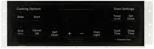 GE Oven WB27X26761 164D8450G164 Control Board  - Black Overlay