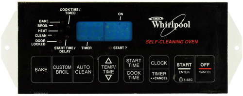 Whirlpool Range 8273747 Control Board W/ Black Overlay 