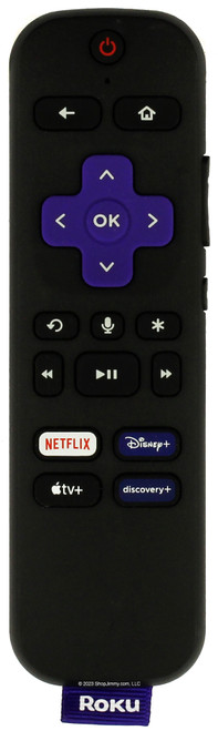 Roku 3226001239 Remote Control Netflix, Disney, Apple, Discovery -- NEW