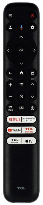 TCL 21001-000100 Remote Control Netflix Prime YouTube TCL Apple --Open Bag