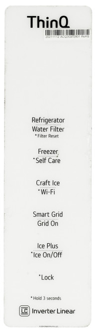 LG Refrigerator EBR32766601 Control Board