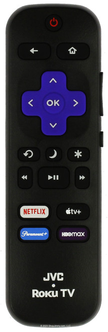 JVC 3026000065 Netflix Apple Paramount HBOMax Remote Control -- Open Bag