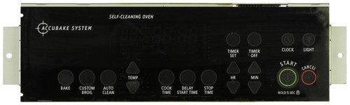 Oven 8523286 Control Board With Display - Black Overlay