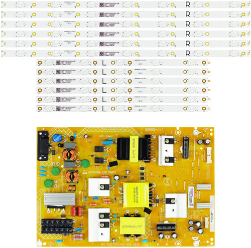 Insignia NS-50DR710NA17 Power Supply / LED Backlight Strips Bundle