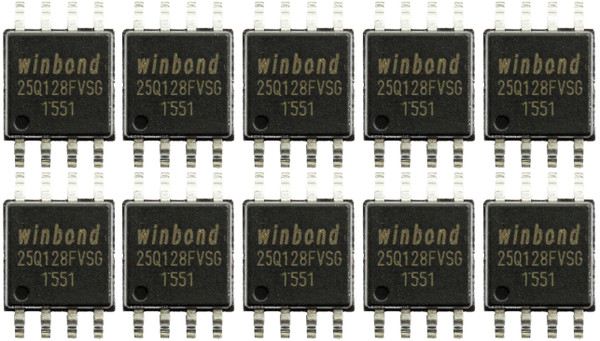 Winbond W25Q128FVSIG Blank EEPROM (Pack of 10)